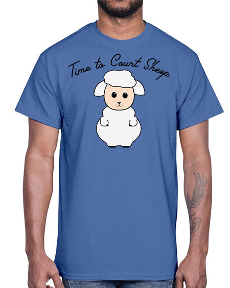 time to count sheep- sheep- Cotton Tee