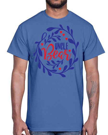 uncle bear 281#- bears - animals- Cotton Tee