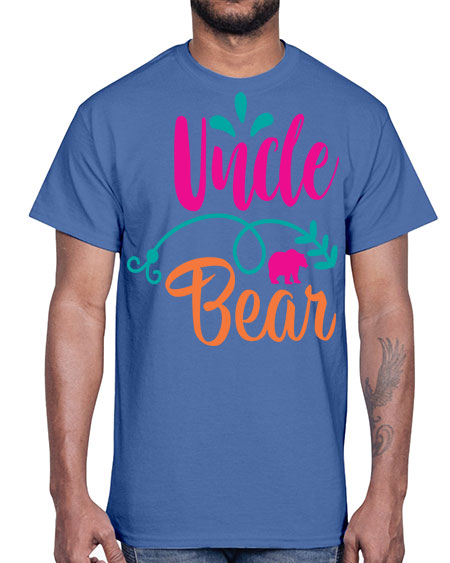 uncle bear 283#- bears - animals- Cotton Tee