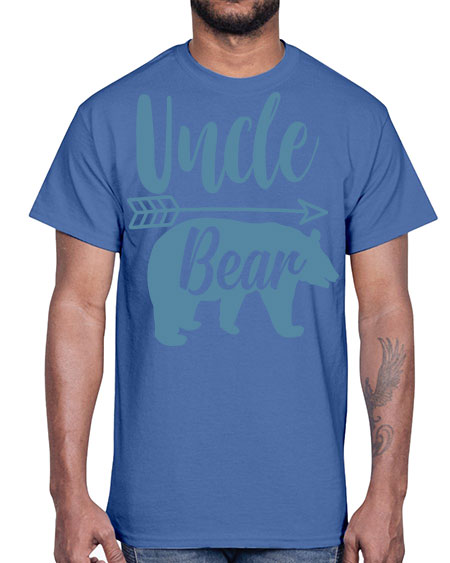 uncle bear 285#- bears - animals- Cotton Tee