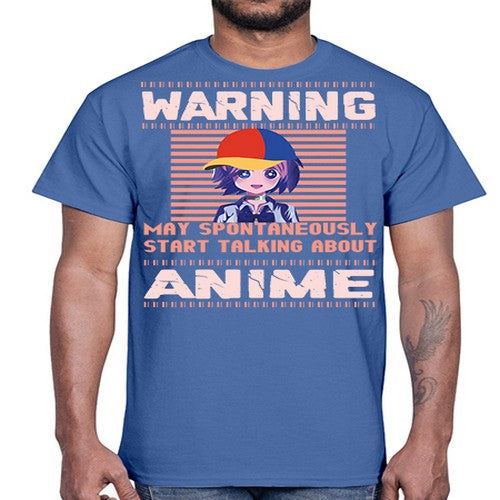 warning may spontaneously start talking about anime287#- anime- Cotton Tee