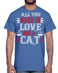 all you need is love Style 27#- cats- Cotton Tee