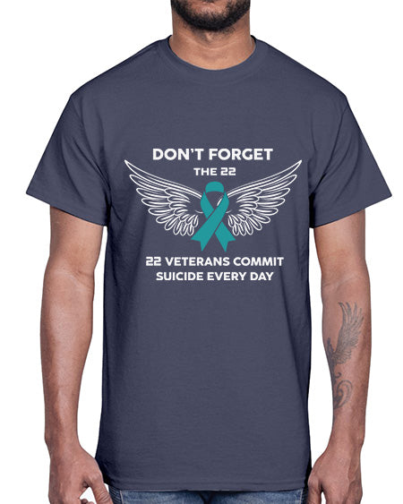 22 Veterans Dont forget the 28#- PTSD- Cotton Tee