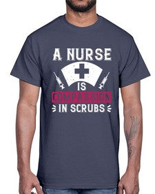 A Nurse is compassion in scrubs Style 18#- nurse- Cotton Tee