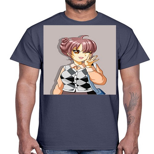 A cute girl 145#- anime- Cotton Tee