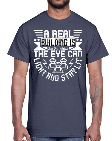 A real building is one on which the eye can light and stay lit Style 22#- architect- Cotton Tee
