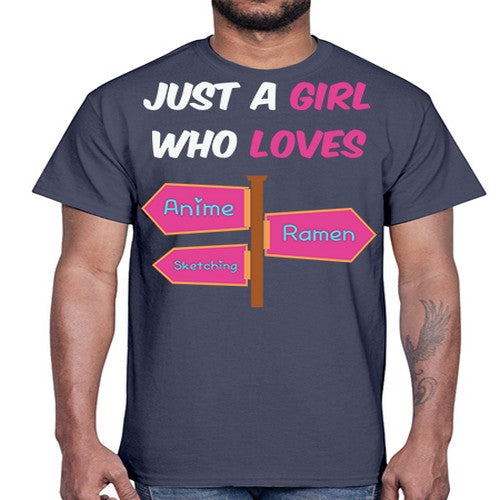 AGirl Who Love Anime Ramen Anime 189#- anime- Cotton Tee