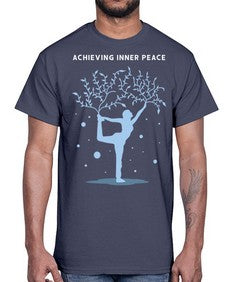 Achieving Inner Peace 102#- yoga- Cotton Tee
