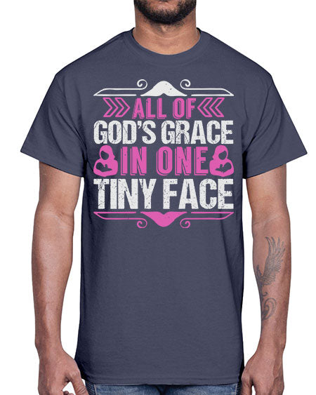 All of Gods Grace in one tiny Face Style 18#- baby- Cotton Tee