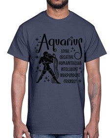 Aquarius 64#- aquarius- Cotton Tee