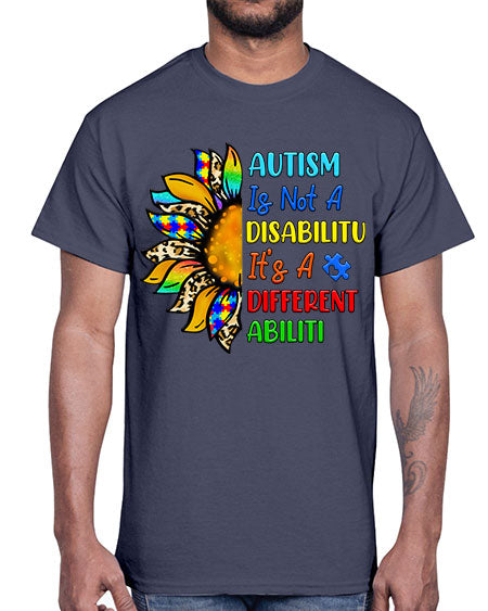 Autism is not a disabilitu its a different abiliti- autism- Cotton Tee