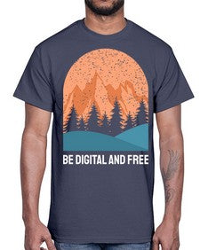 Be Digital and Free 27#- internet- Cotton Tee