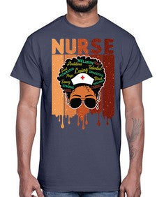 Black Nurse African Melanin Juneteenth 22#- black juneteenth- Cotton Tee
