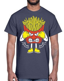 Boxing fries 24#- cartoon food- Cotton Tee