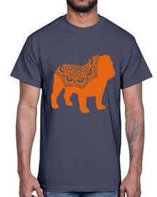 BulldogMandala 281#- mandala- Cotton Tee