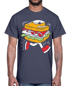 Burger 1#- cartoon food- Cotton Tee