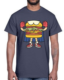 Burgerman 28#- cartoon food- Cotton Tee