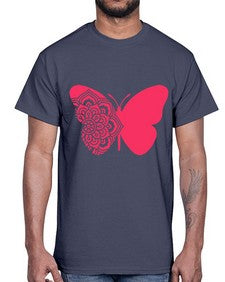 ButterflyMandala 292#- mandala- Cotton Tee