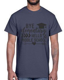 Bye elementary hello middle school 31#- eighth grade- Cotton Tee