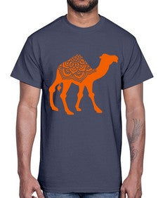 CamelMandala 295#- mandala- Cotton Tee