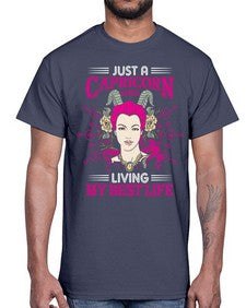Capricorn chick 193#- capricorn- Cotton Tee