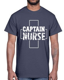 Captain Nurse647#- nurse- Cotton Tee