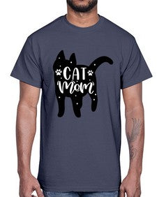 Cat Mom Style 86#- cats- Cotton Tee