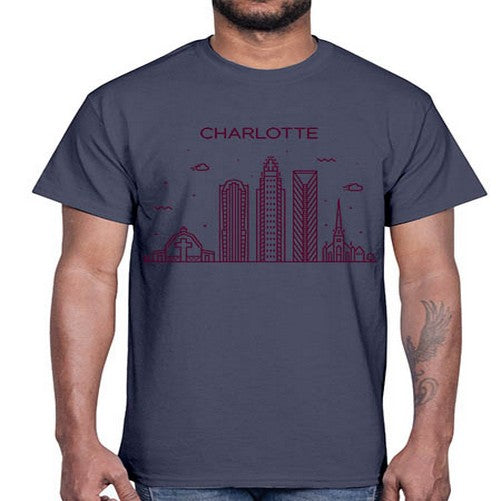 CharlotteNC 558#- cities- Cotton Tee