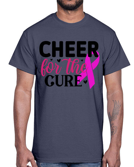 Cheer for the Cure 28#- breast cancer- Cotton Tee