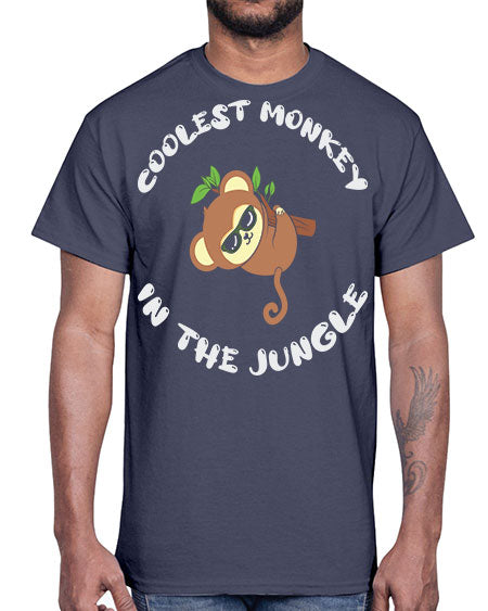 Collest Monkey in the Jungle 3#- monkey- Cotton Tee