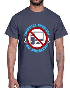 Computer problem no problem 8#- computer- Cotton Tee