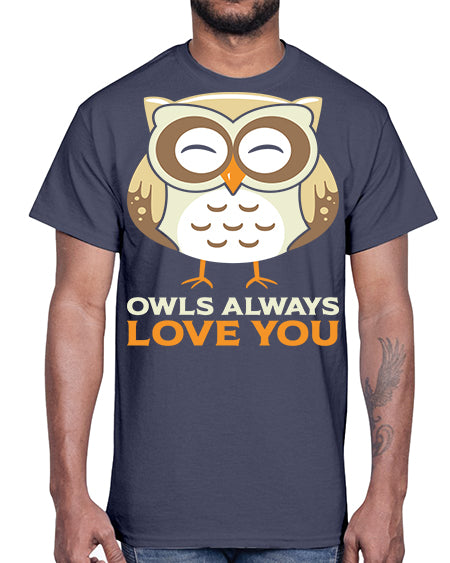 Cute Owl Always Love You A TurtleRabbit 3#- owl- Cotton Tee