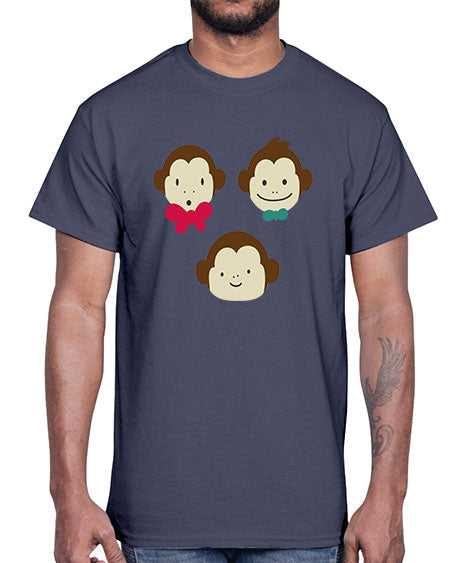 Cute_little_monkeys_5425- monkey- Cotton Tee