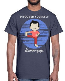 Discover Yourself Discover Yoga 199#- yoga- Cotton Tee