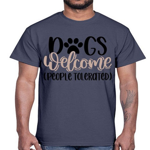 Dogs Welcome Style 21#- dogs- Cotton Tee