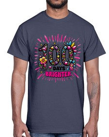 Easy one hundred Days of School 44#- one hundred days- Cotton Tee