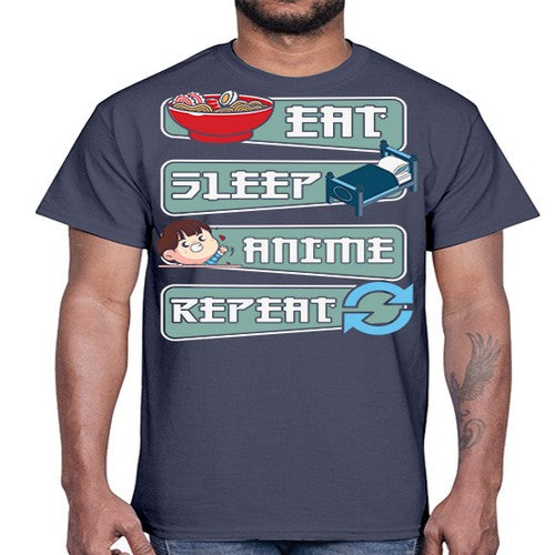 Eat Sleep Anime Repeat Anime Manga 227#- anime- Cotton Tee