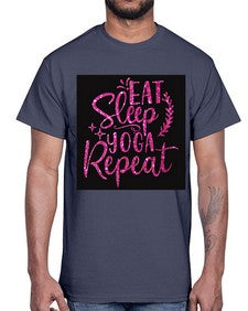 Eat Sleep Yoga Repeat  207#- yoga- Cotton Tee