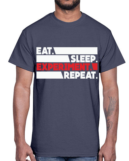 EatSleepExperimentRepeatScientistSkinite Scientist Skinite 274#- general science- Cotton Tee