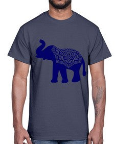 ElephantMandala 414#- mandala- Cotton Tee