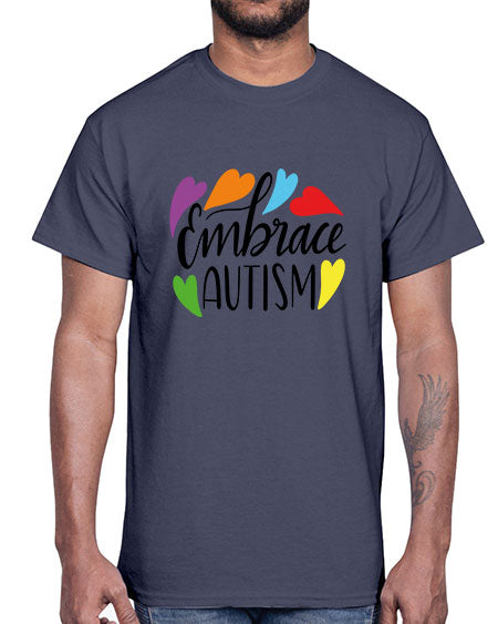 Embrace autism 485#- autism- Cotton Tee