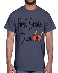 First Grade Diva 124#- first grade- Cotton Tee