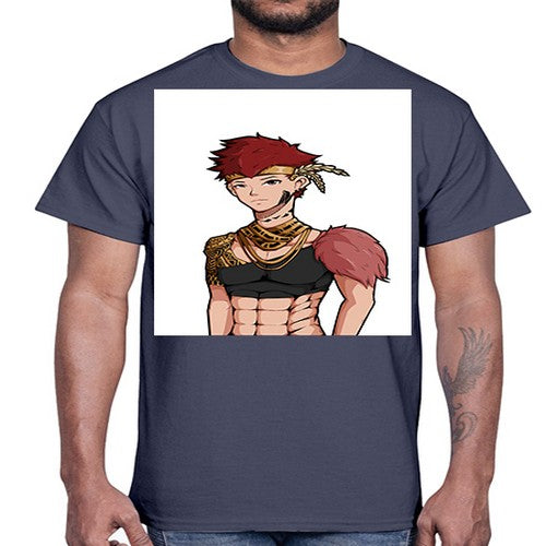 Forest tribal boy 67#- anime- Cotton Tee