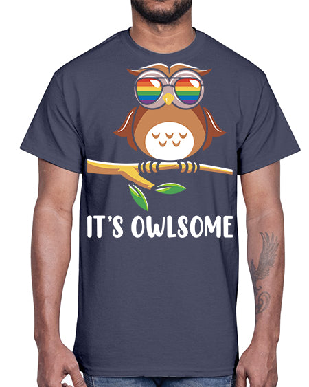 Funny Owl Gift Im Owlsome A TurtleRabbit 7#- owl- Cotton Tee
