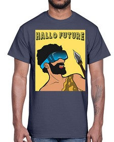 Hallo Future 497#- art pop art- Cotton Tee