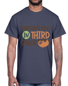 Hanging Out in Third 236#- third grade- Cotton Tee