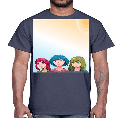 Happy three friend 20#- anime- Cotton Tee