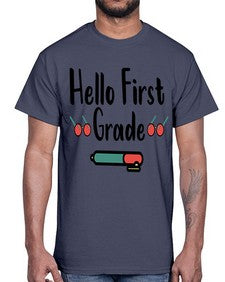 Hello First Grade 273#- first grade- Cotton Tee