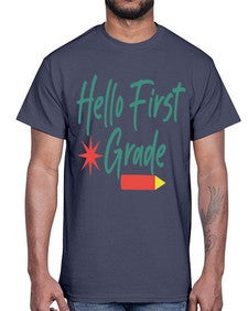Hello First Grade 277#- first grade- Cotton Tee