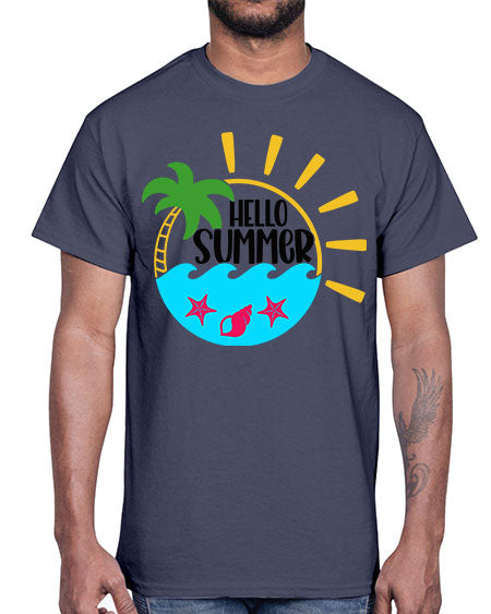 Hello Summer Style 40#- summer- Cotton Tee